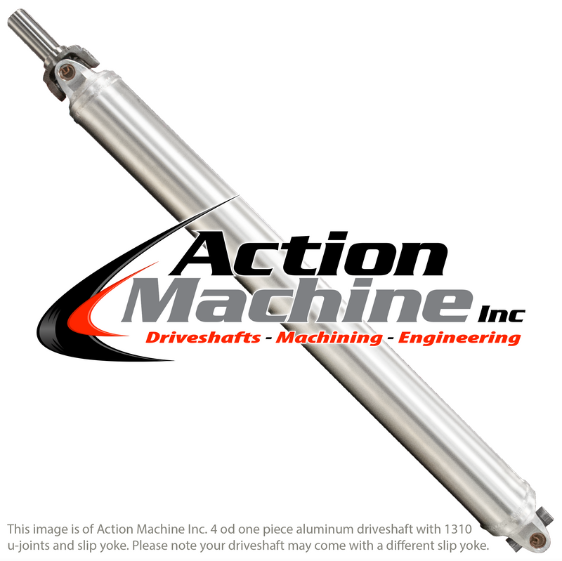 Custom Driveshaft & Slip Yoke - 4" Al. 1310 Ford, Ford 28 Spline, 1.5" Barrel OD (Sku: 4A1310 Ford-F)