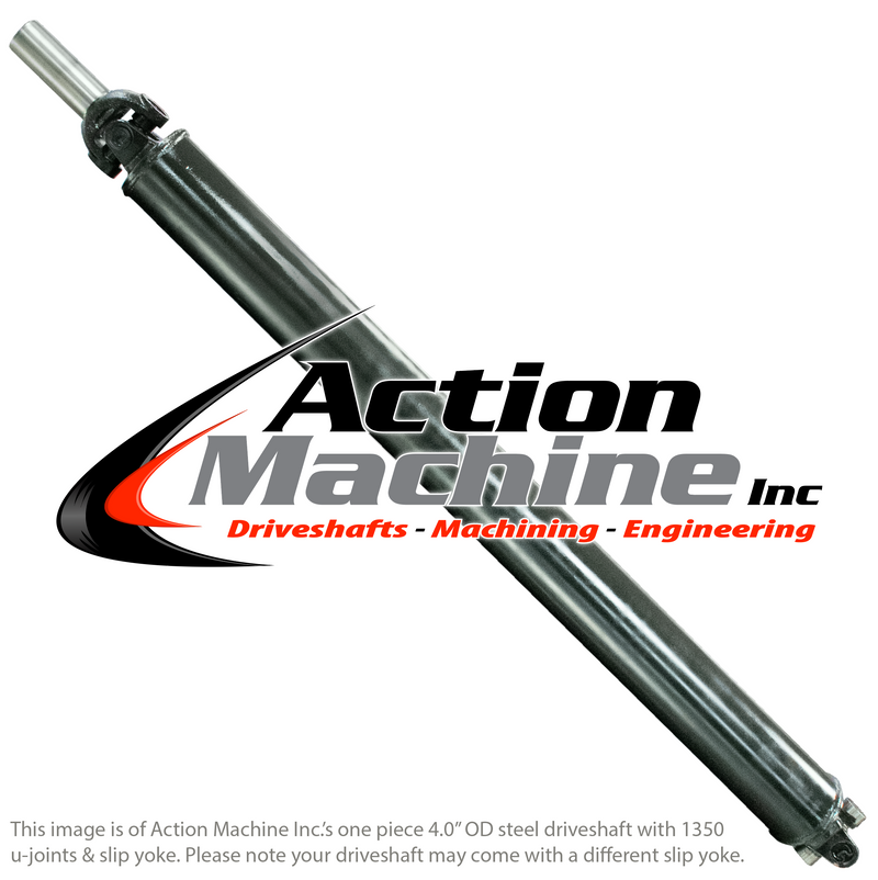 Custom Driveshaft & Slip Yoke - 4" Stl. 1350, Ford 28 Spline, 1.6" Barrel OD (Sku: 4S1350-G)
