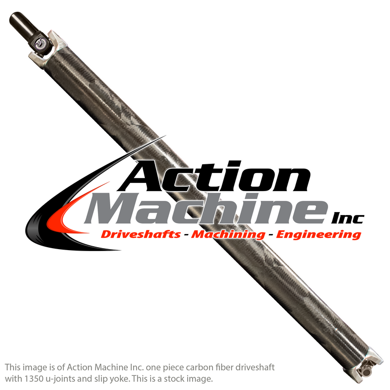 Custom Driveshaft & Slip Yoke - 3.5" Carbon Fiber, 1350, Ford 31 Spline, 1.688" Barrel OD (Sku: 3.5C1350-J)