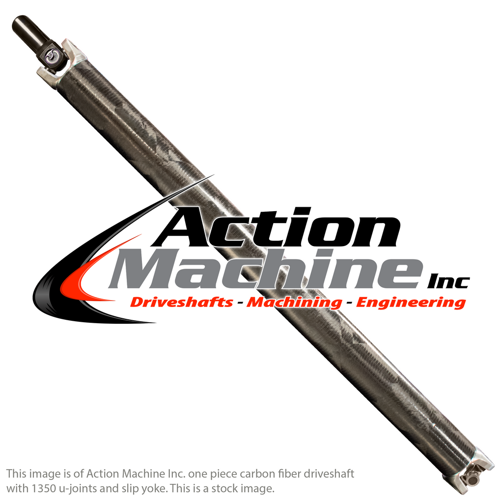 Custom Driveshaft & Slip Yoke - 3.5" Carbon Fiber, 1350, GM 27 Spline (Sku: 3.5C1350-L)