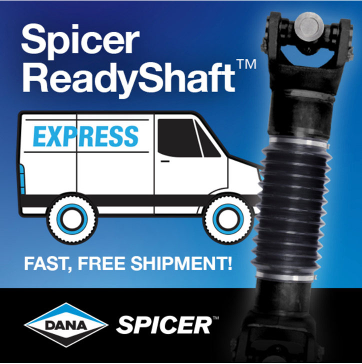 Spicer ReadyShaft - Inter-Axle Driveshaft, 1710 Series Half Round, Length 19 Inch