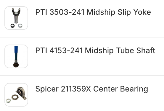 3.5 Inch Steel 1350 Series Midship Slip Assembly