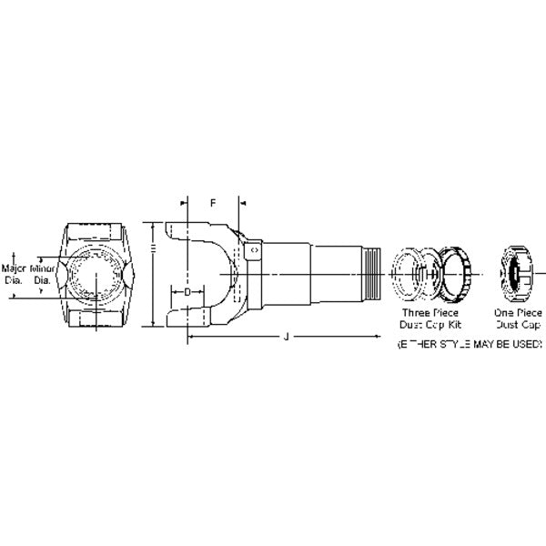 AMI 6.3-3-41KX Slip Yoke