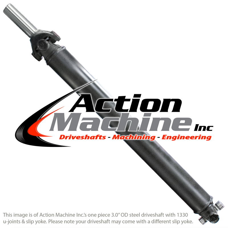 Custom Driveshaft & Slip Yoke - 3" Stl. 1330 Ford, Ford 28 Spline, 1.5" Barrel OD (SKU: 3S1330 Ford-F)