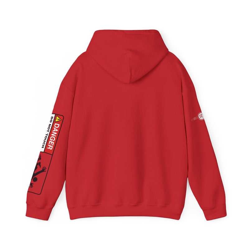 Action Machine Hoodie for Driveshaft Enthusiasts | Sweatshirt | Do not touch the shaft - Decal