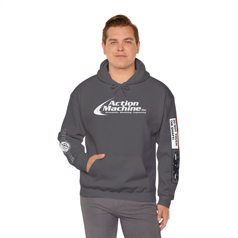 Action Machine Hoodie for Driveshaft Enthusiasts | Heavy Blend Sweatshirt