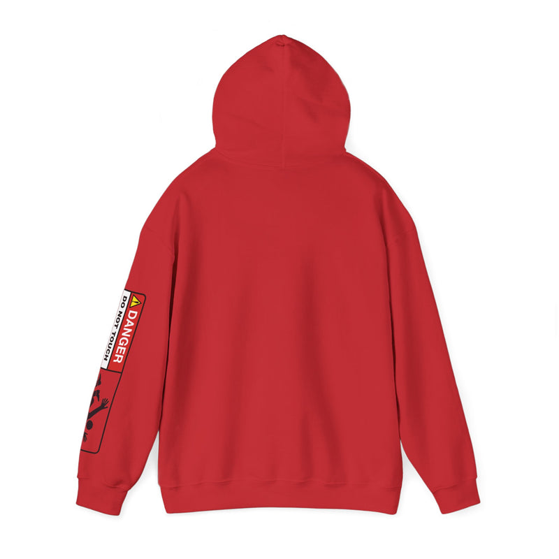 Action Machine Hoodie for Driveshaft Enthusiasts | Sweatshirt | Do not touch the shaft - Decal