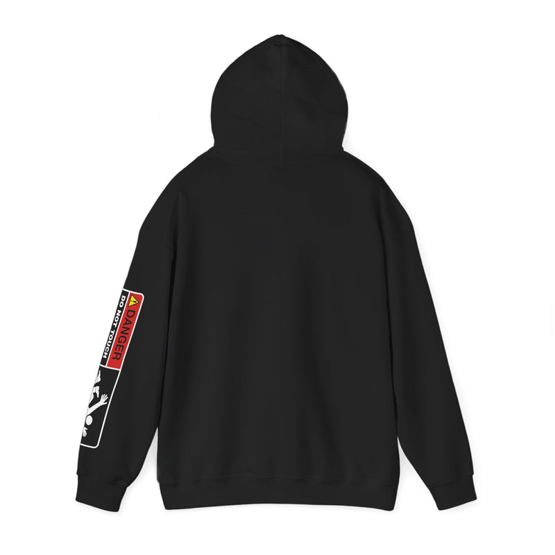 Action Machine Hoodie for Driveshaft Enthusiasts | Sweatshirt | Do not touch the shaft - Decal