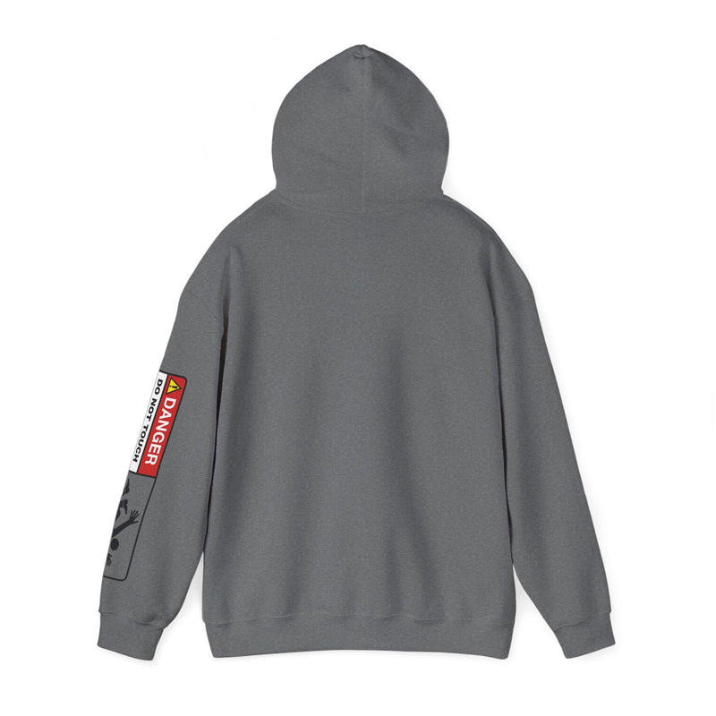 Action Machine Hoodie for Driveshaft Enthusiasts | Sweatshirt | Do not touch the shaft - Decal
