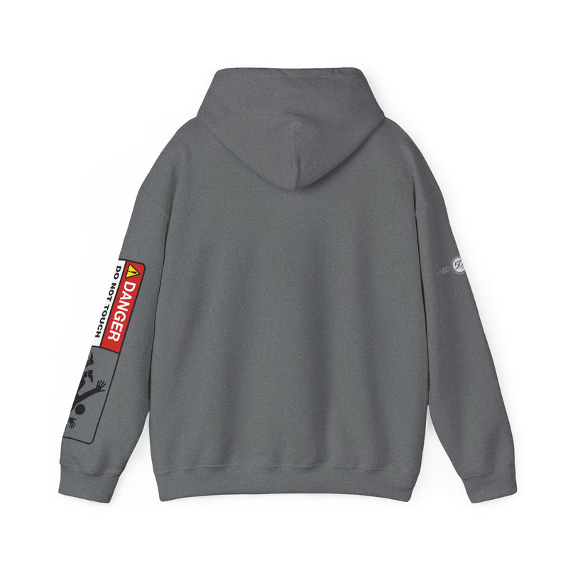 Action Machine Hoodie for Driveshaft Enthusiasts | Sweatshirt | Do not touch the shaft - Decal