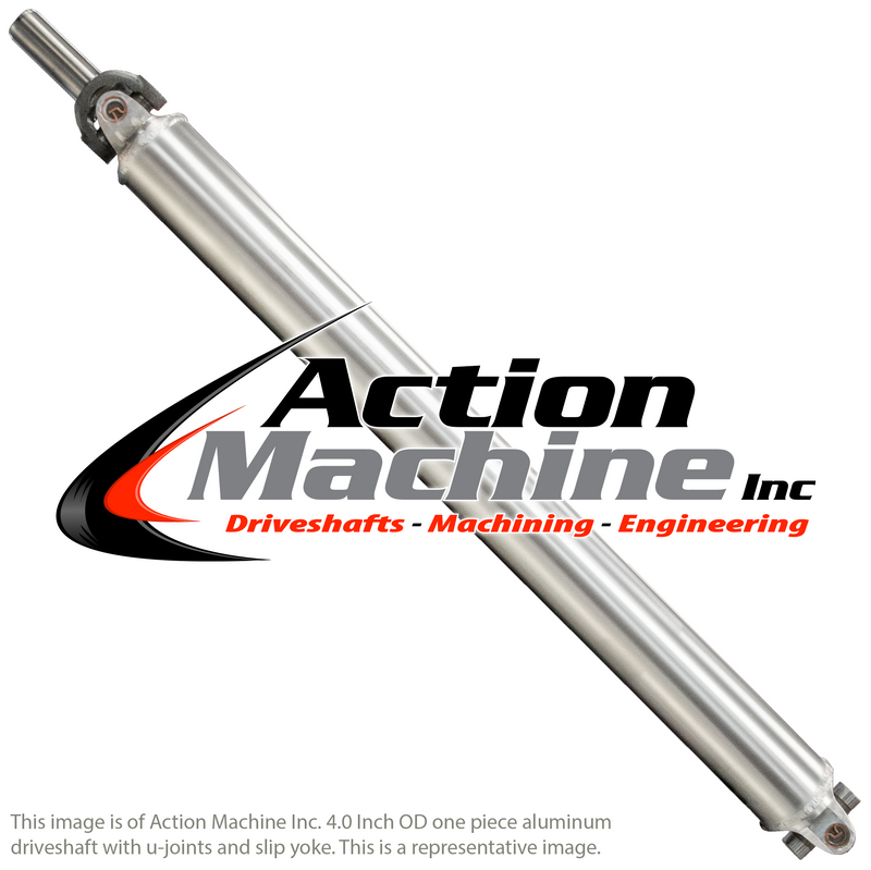 Custom Driveshaft & Slip Yoke - 4" Al. 7290, Ford 28 Spline, 1.6" Barrel OD (Sku: 4A7290-G)