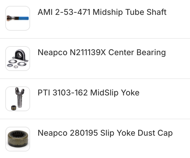 2.5 Inch Steel 1310 Series Midship Slip Assembly