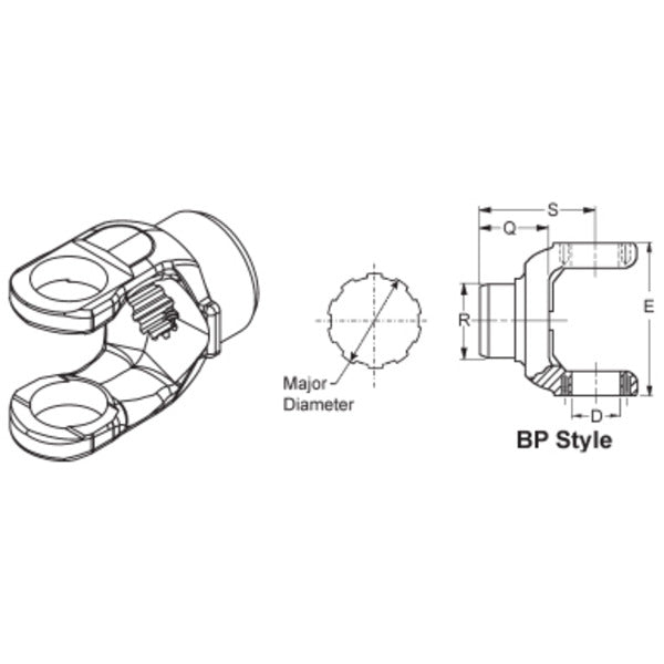 Spicer 5-4-4461 End Yoke (Obsolete)