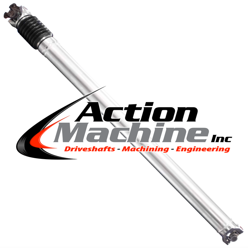 Conversion Driveshaft - Flange to U-Joint - Aluminum, 4" OD, Ford F250/F350, 4WD, Super Duty Truck